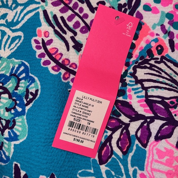 Lilly Pulitzer Mila Stretch Shift Snuba Duba Doo Size 16 - Picture 6 of 13